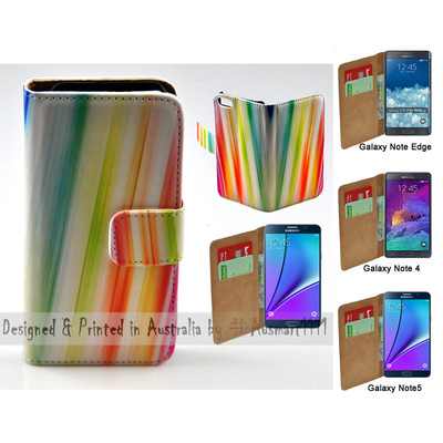 For Samsung Galaxy Note Series - Insea Abstract Print Wallet Phone Case Cover