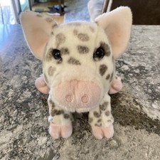 Douglas Cuddle Toys Spotted Pig 13  Bean Bag Stuffed Plush Animal Toy Used