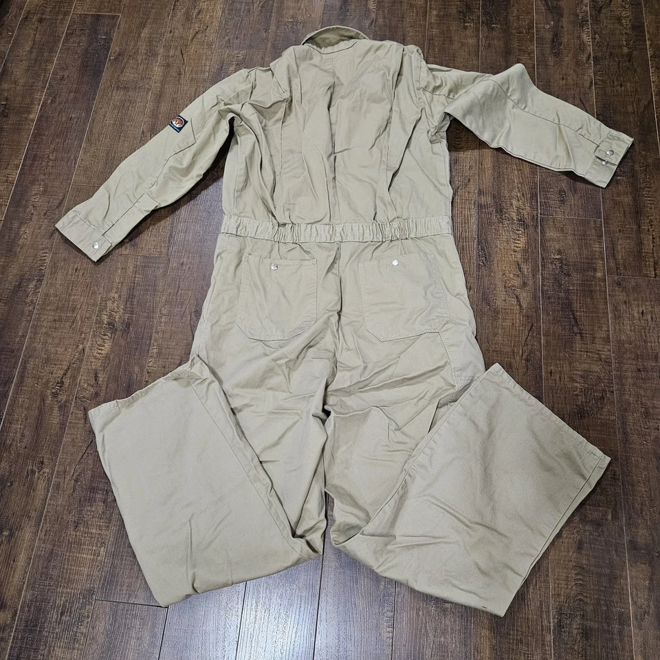 Mono caqui resistente al fuego RASCO FR sarga sin forro HRC2 42 largo Foto 3 de 4