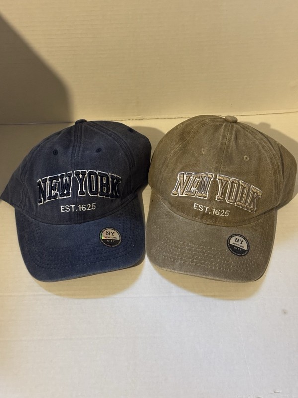 2 New York Dad SnapBack Hats One Size Adjustable Embroidered Unisex