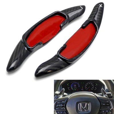 Real Carbon Fiber Steering Wheel Paddle Shifter Extension For Honda Accord Civic