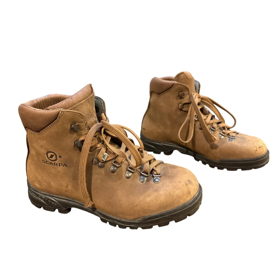 Botas compactas de senderismo italianas de cuero Scarpa 60847 BXD talla 41 EE. UU. 8 para hombre shywalk Foto 3 de 4