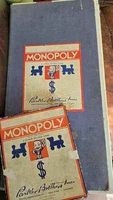 1935 Dated Monopoly Game Complete w/ Board And All Pieces. Early 1936 Edition,  - Photo 1/4