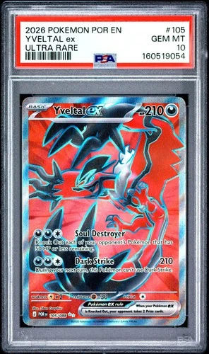 Yveltal ex Ultra Rare 105/088 Pokemon Perfect Order PSA 10 GEM MINT