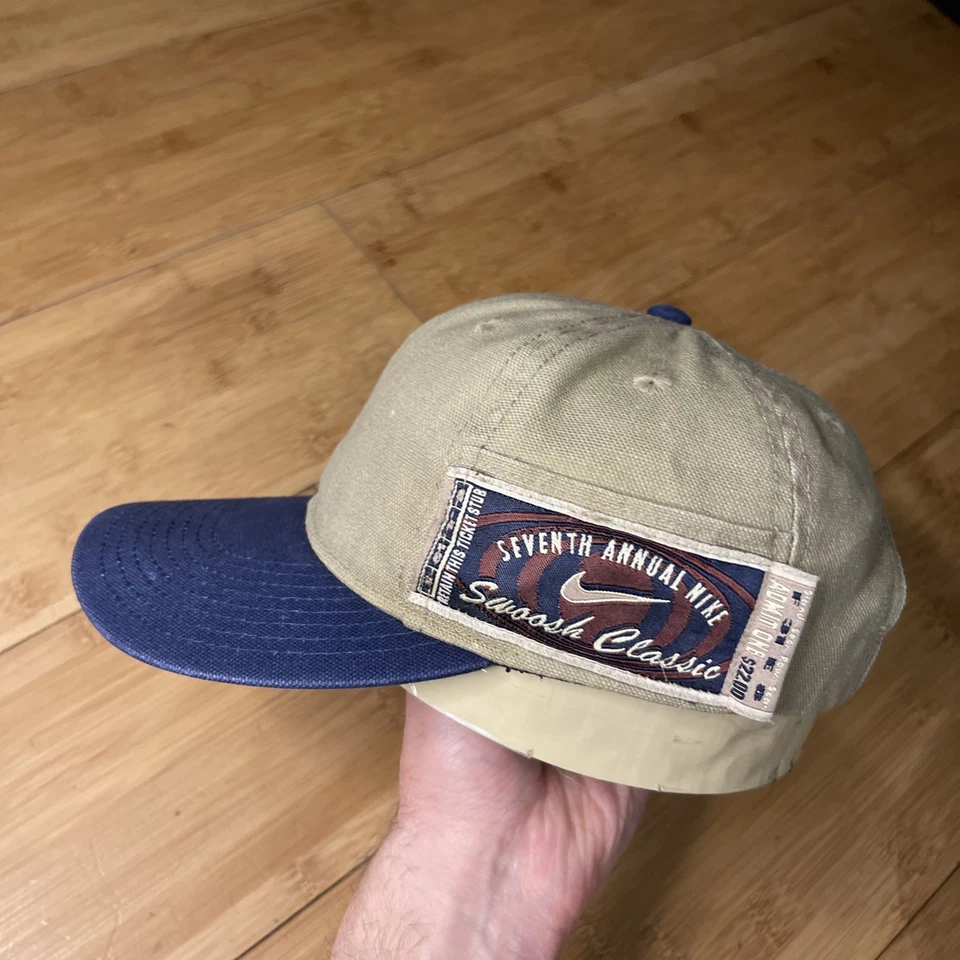 De colección Juvenil Años 90 Nike Séptimo Swoosh Clásico Boleto Snapback Sombrero S5-06-09-WDI RARO Foto 2 de 4