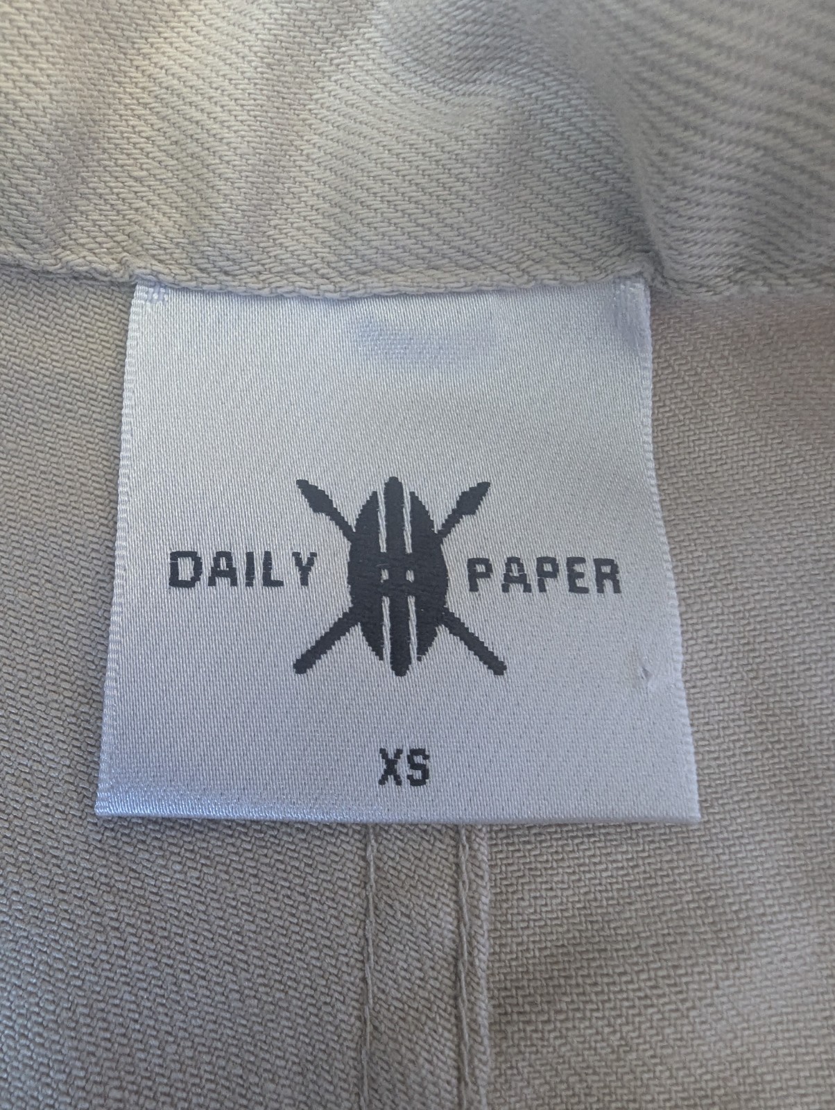 Daily Paper Cargo Combat Denim Shorts XS 28 Inch Waist Cream image 6