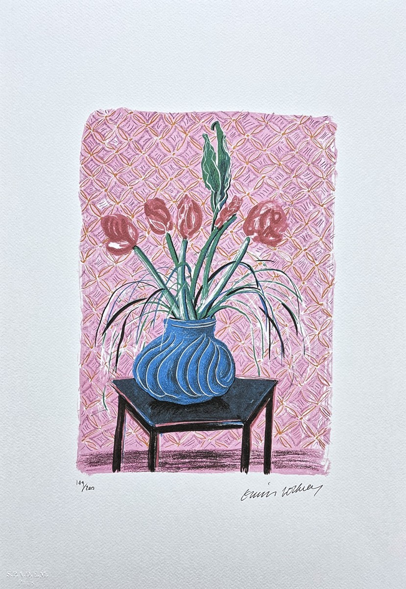 DAVID HOCKNEY - Amaryllis in vase - signed, numbered edition 149