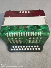 Mirage 2-row diatonic button Accordion with 8 bass buttons - Mexican-flag finish