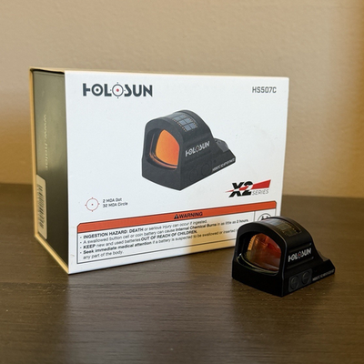 #ad #ad HOLOSUN HS507C X2 Handgun Red Dot 2 MOA 32 MOA MRS Solar Black $229.99