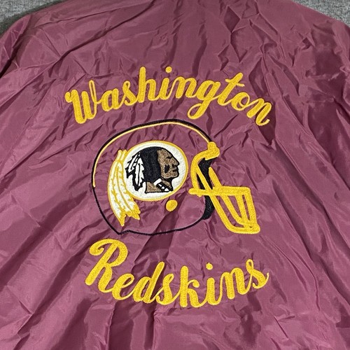 Vintage 70s Washington Redskins Jacket Men’s XL Maroon Windbreaker Coaches Coat - Picture 7 of 15