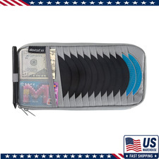 Car Cd Visor Holder 12 Sleeves Organizer Mesh Pocket Durable Oxfordcolor Grey