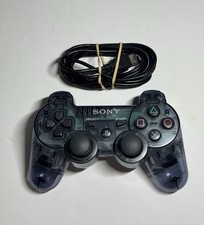 OEM Sony Playstation 3 PS3 controller Clear Grey Smoke - W/ Charging Cable
