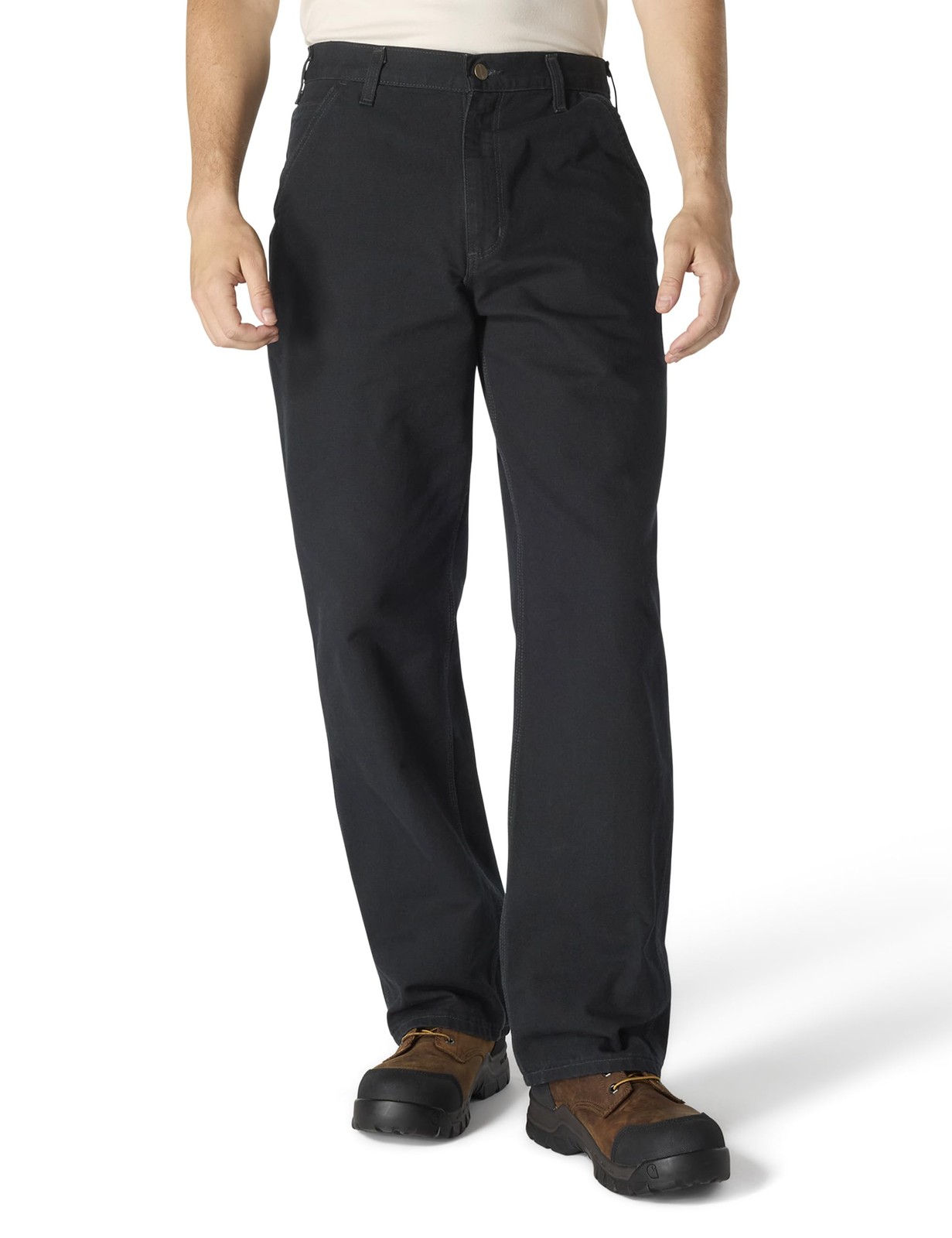 Carhartt Mens Loose Straight Washed Duck Dungaree Work Pants Black 33W x 32L 9490₽