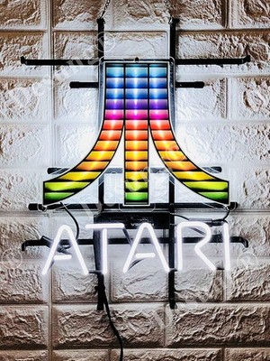 US STOCK Atari Arcade Video Game Room 24''x20'' Neon Sign Lamp Light HD Vivid JY