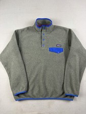 Vintage Patagonia Synchilla Snap T Fleece Women  s Medium Gray Pullover Hiking