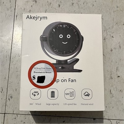 Akejjrym A222 Clip-On Fan Black USB 5V 10W 120-Speed 360° Natural Wind