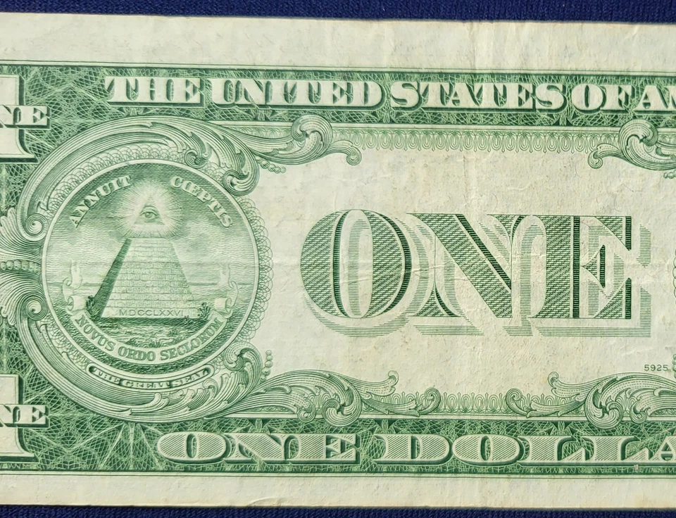 1935 Series E Blue Seal One Dollar Silver Certificate  - Image 2 of 4
