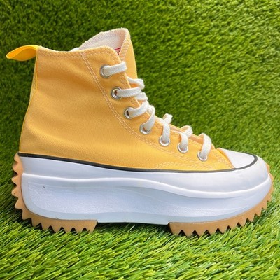 Converse Run Star Hike Hi Womens Size 5.5 Yellow White Athletic Shoes Sneakers