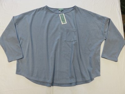 LA MAREY BNWT PALE BLUE SOFT MICRO FLEECE PULLOVER SWEATER JUMPER TOP UK 22