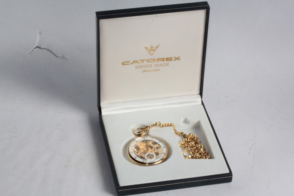 Swisscom Catorex Skeleton Mechanical Pocket Watch (52849)