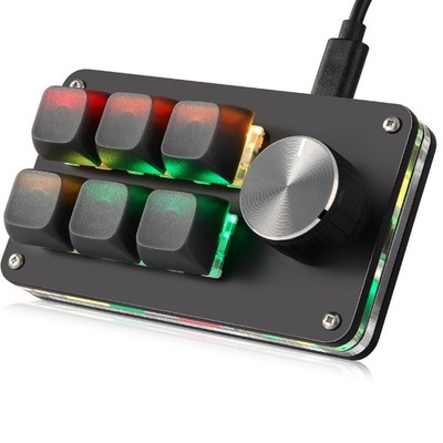 Koolertron Left-Hand Device Programmable Keyboard With Shortcut Keys, 6 Layers,_
