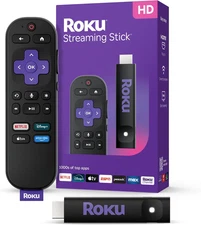 Streaming Stick HD 2025 — HD Streaming Device for TV with Roku Voice Remote, Fre