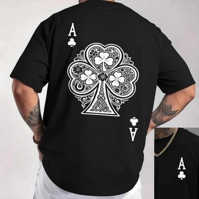 Summer Men's 100% Pure Cotton Casual Sports Retro Printed 