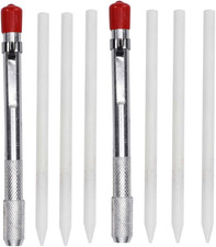 2 Soapstone Holders round with 6 Refills Soapstone Pens for Welding Tools and We