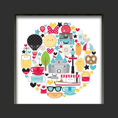 Doodlebug Design Shadow Box Insert Kit - Spaß im Park DDSB7731