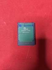 OEM Sony PlayStation 2 PS2 8MB Memory Card - Clear Blue - SCPH-10020 TESTED 