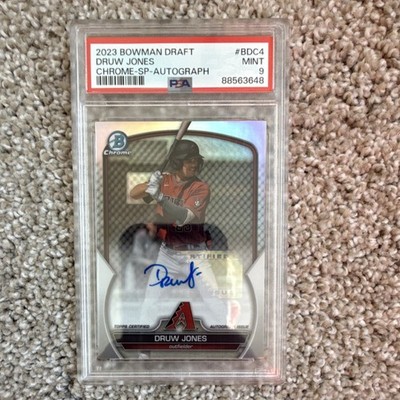 Topps 2023 Bowman Draft Chrome Druw Jones #BDC-4 Autograph PSA 9 /99