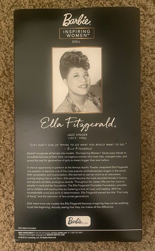 ELLA FITZGERALD - Barbie Doll Inspiring Women Series - NEW in Box Unopened 2019 - Imagen 2 de 9