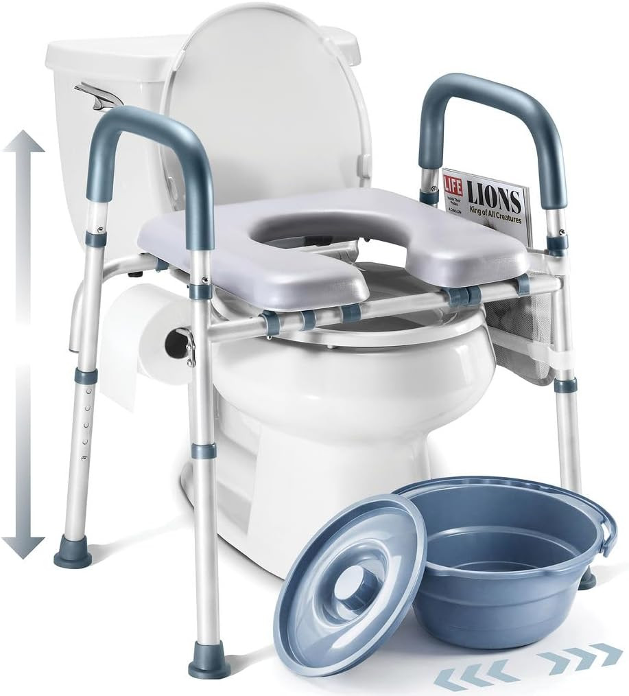 Risers For Seniors Bedside Commode For Elderly Width And Hei
