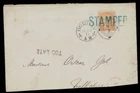 INDIA QV 1871 cover Cooper Type 9 Duplex, STAMPED, TOO LATE, Blue SORTING OFFICE