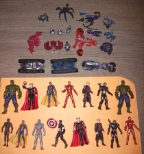 Lot of  Marvel Avenger Action Figures -  2.75"  Poseable  Plus accessories shown