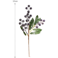 Artificial Blueberry Cuttings for Christmas Tree Wreath and Garland Decor