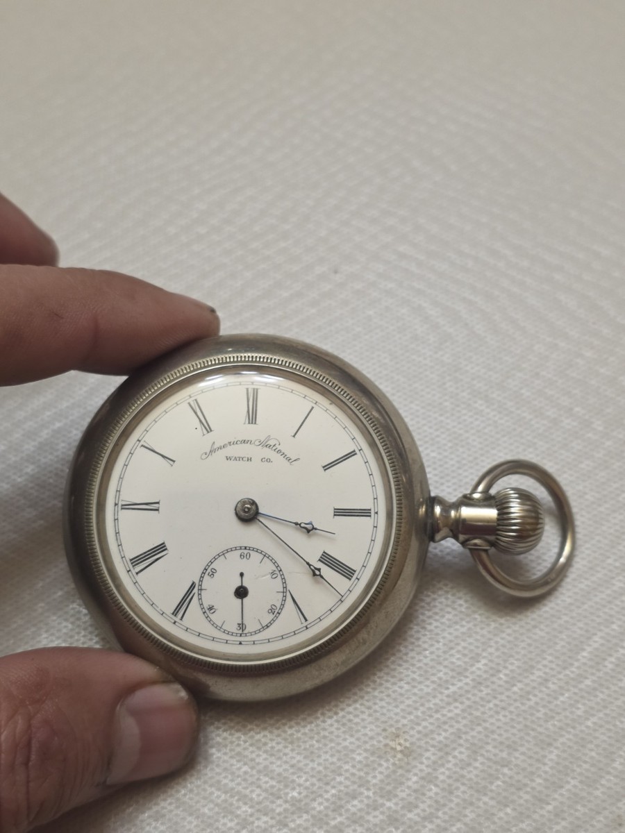 Vintage American Watch Co. pocket Watch Silverode 17221 Non