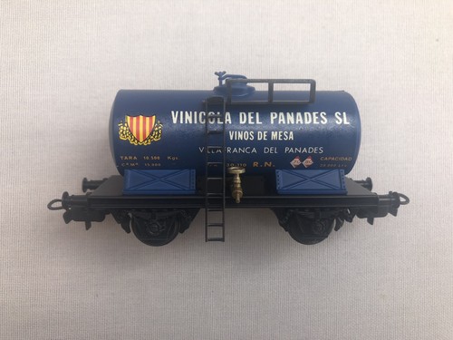 Rare Vintage Electrotren 1804 HO Renfe Panades Wine Tank Car Blue VGC Boxed - Bild 9 von 16