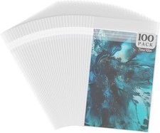 Clear Storage Bags, 7 1/8 x10 1/8 Inches, 100 PCS Resealable Clear Picture