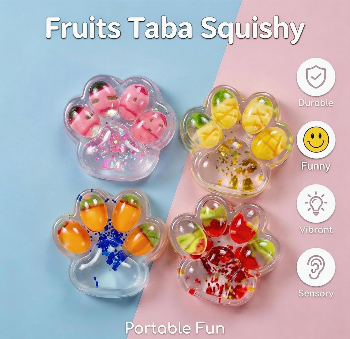 Set De 6 Patas De Gato Squishy – Juguetes Antiestrés De TPR Suave, Ideales Para Niños Y Adultos – Regalo Sensorial Y Divertido