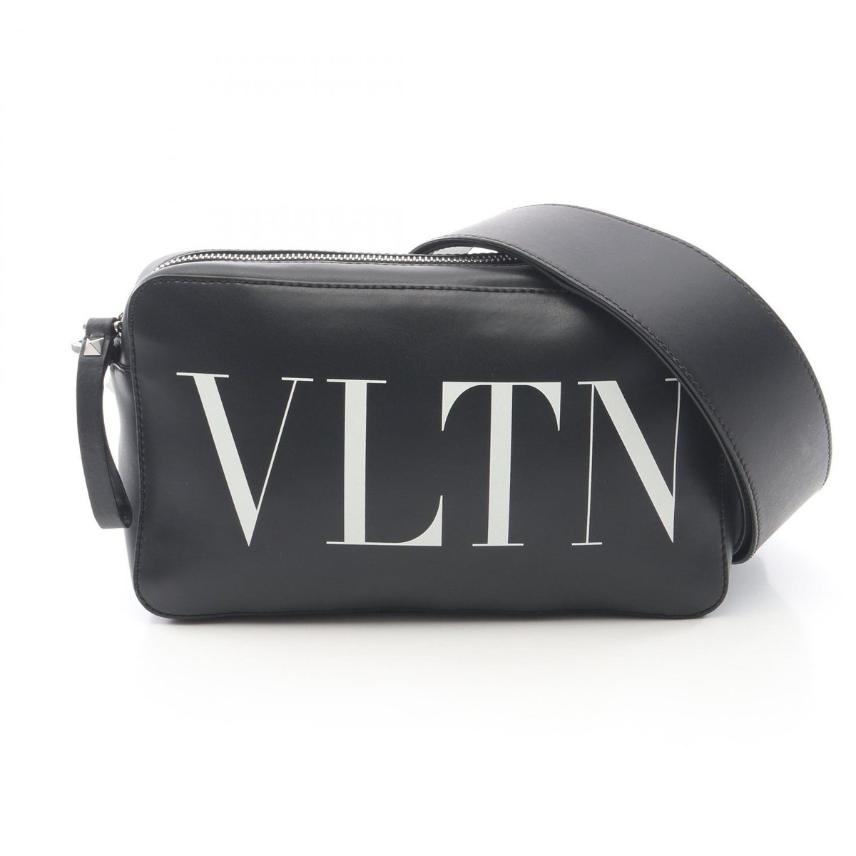 Valentino Garavani VLTN logo Shoulder crossbody Bag leather Black 