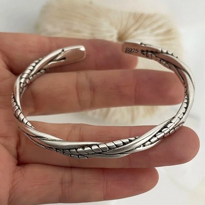 925 Sterling Silver Bracelet for Men & Women, Handmade Vintage Jewelry Gift 