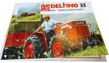 Same Delfino 35 der Wielgerätler Traktor Prospekt  Klappbar m. Techn. Daten