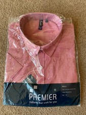 Gingham Premier Formal Work Office Shirt Medium . See Pics For Measurements