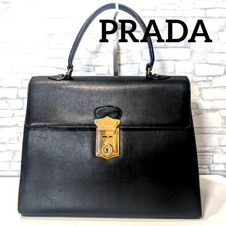Vintage PRADA Business Handbag Rare Japanese Import Luxury Leather