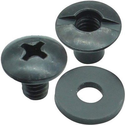 Black Chicago Screw - Thru Hole Binding Post Kit 1/8, 1/4, 3/8, 1/2 Inch Mach...