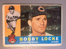 1960 Topps Baseball - Bobby Locke ( Cleveland Indians ) Rookie RC #44 - PR
