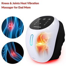 ZJKC Cordless Knee Massager with Heated Vibration Red Light Therapy