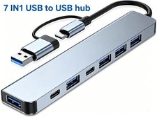 7-in1 1 USB HUB Docking Station USB C Hub Type-C USB Adapter Multi Hub Adapter