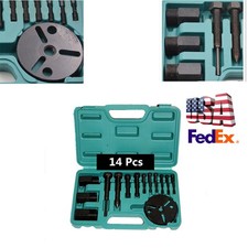 14Pcs Car AC R134a R12 Compressor Clutch Sucker Puller Remover Repair Tools Kit